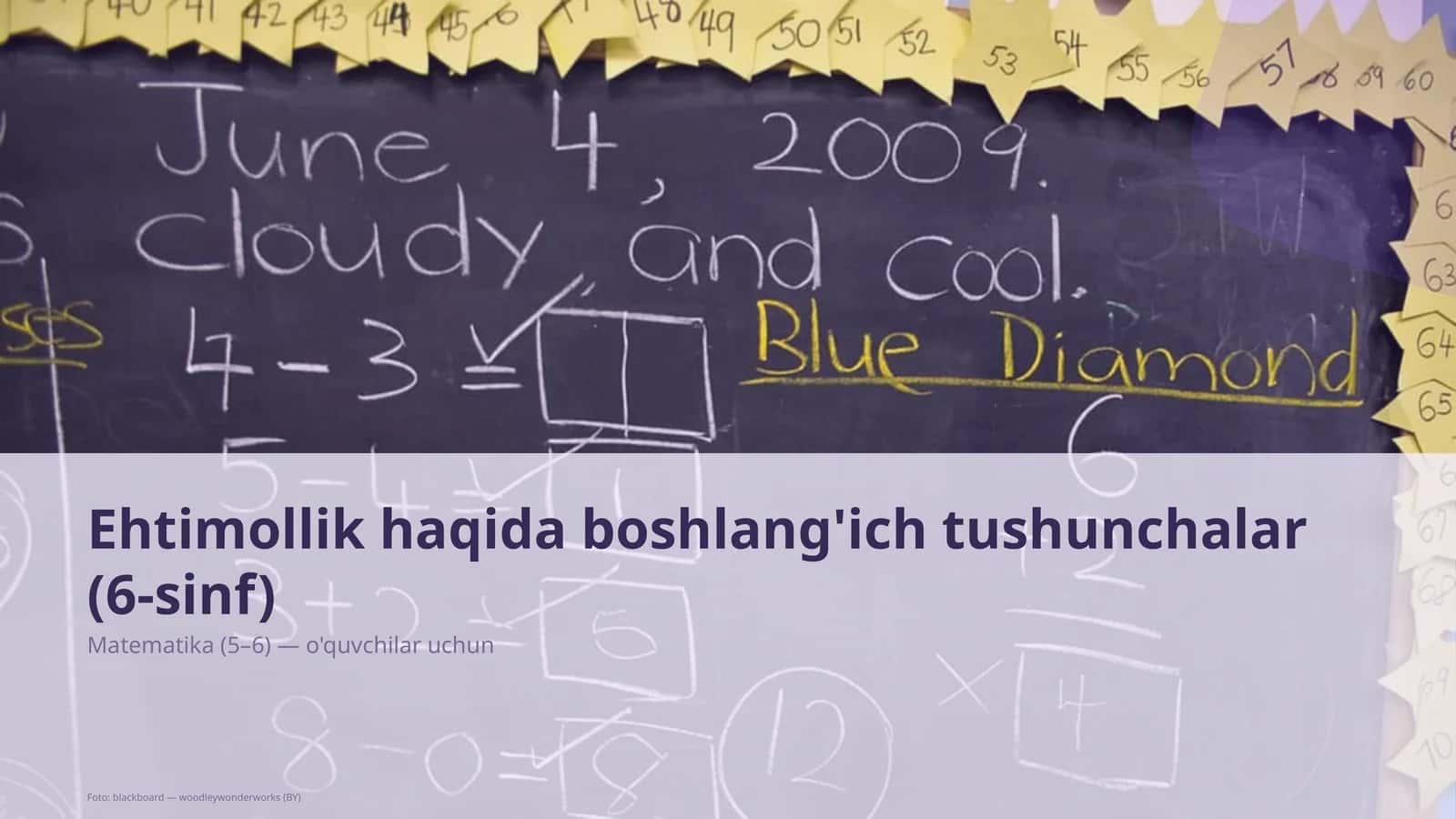 Ehtimollik haqida boshlang'ich tushunchalar (6-sinf)