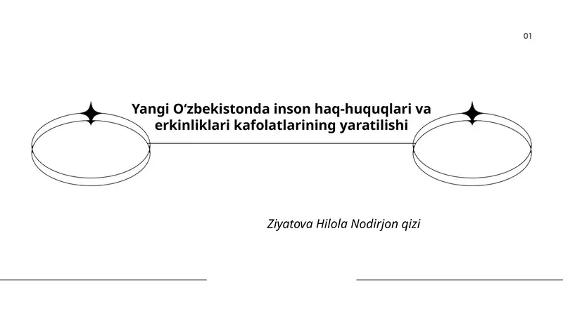 Yangi Oʻzbekistonda inson haq-huquqlari va erkinliklari kafolatlarining yaratilishi