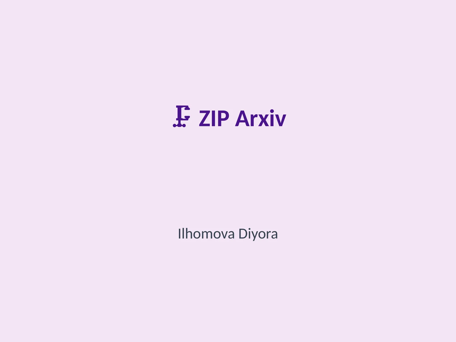 ZIP Arxiv