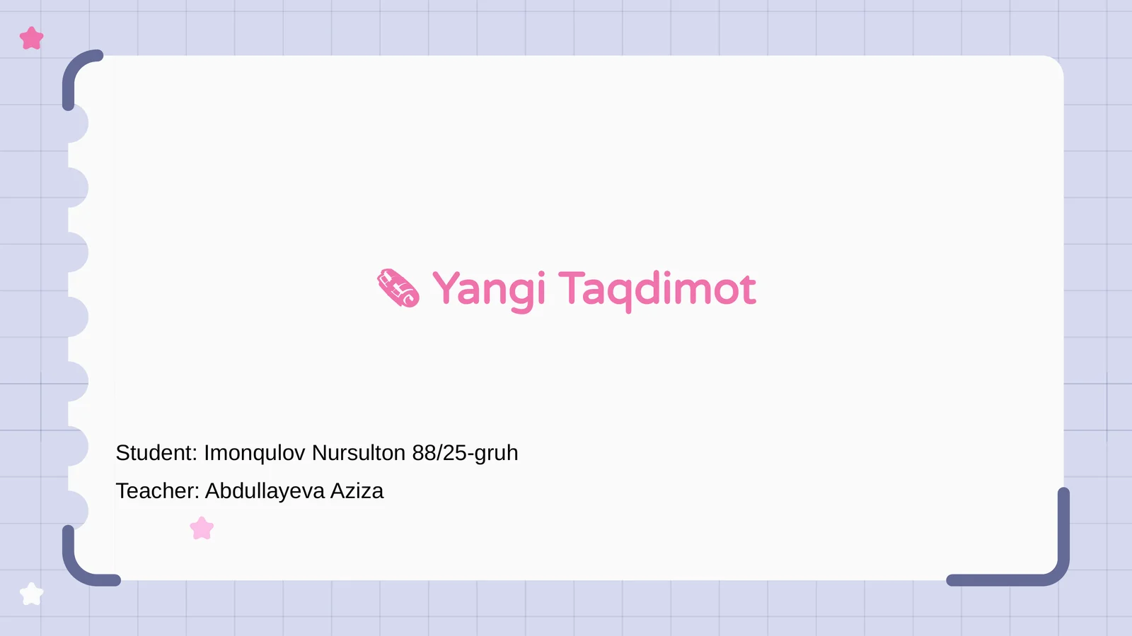 Yangi Taqdimot