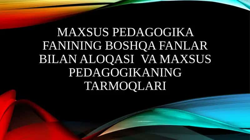 MAXSUS PEDAGOGIKA