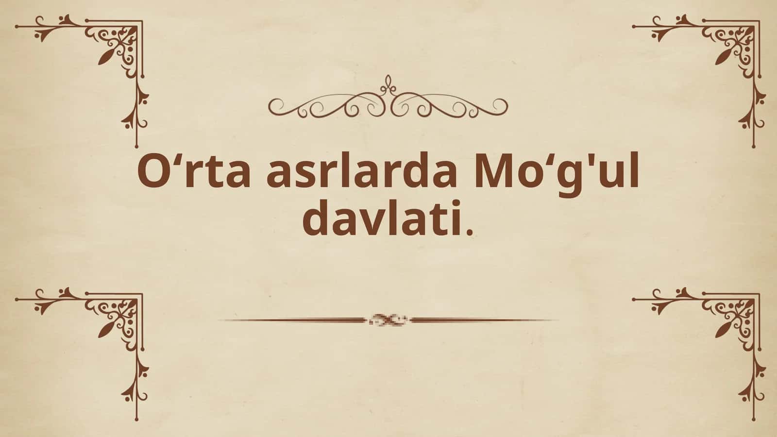 Oʻrta asrlarda Moʻg'ul davlati