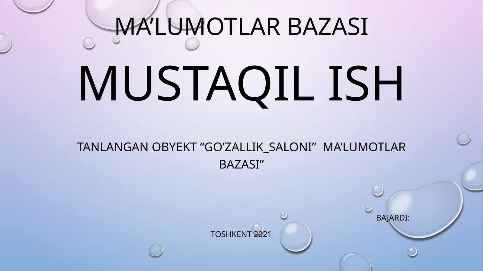 Ma’lumotlar bazasi
