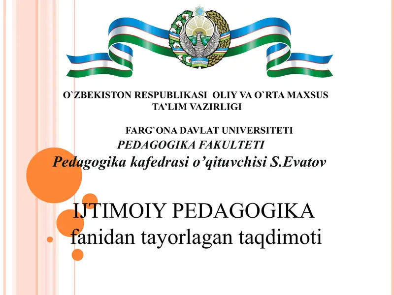 IJTIMOIY PEDAGOGIKA