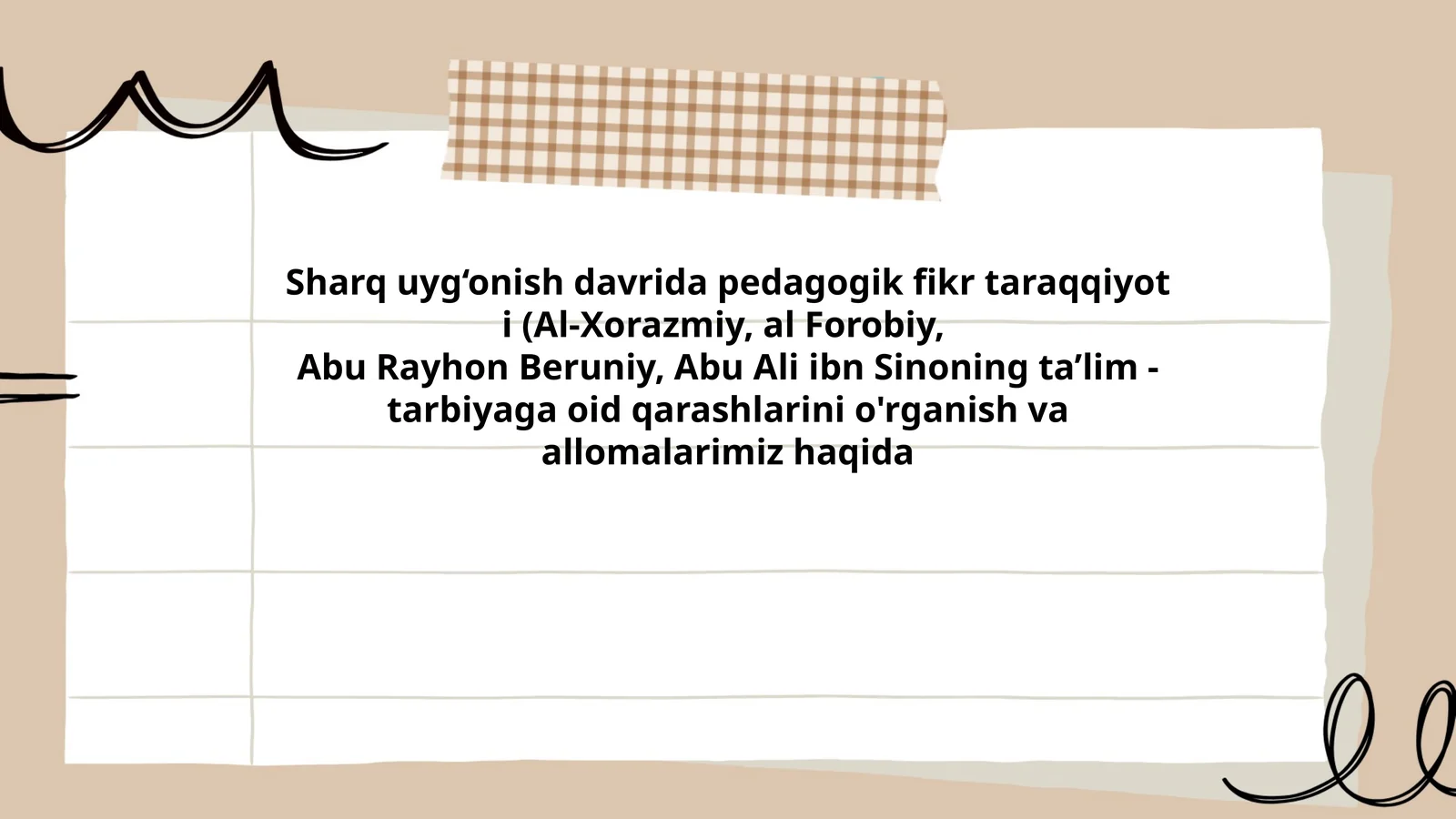 Sharquyg‘onish davrida pedagogik fikr taraqqiyoti