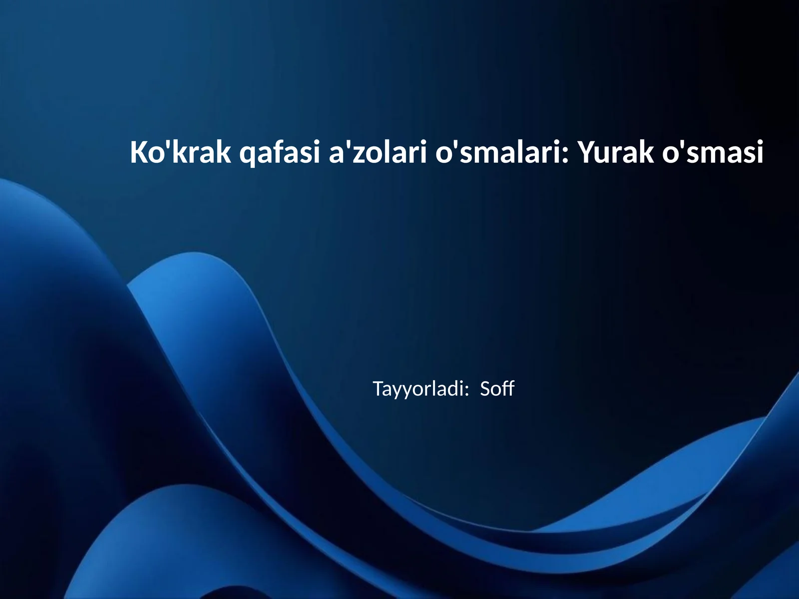 Ko'krak qafasi a'zolari o'smalari: Yurak o'smasi
