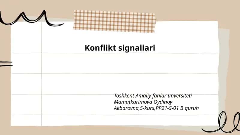 Konflikt signallari