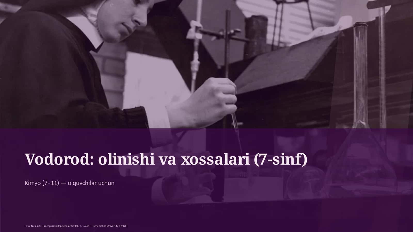 Vodorod: olinishi va xossalari (7-sinf)