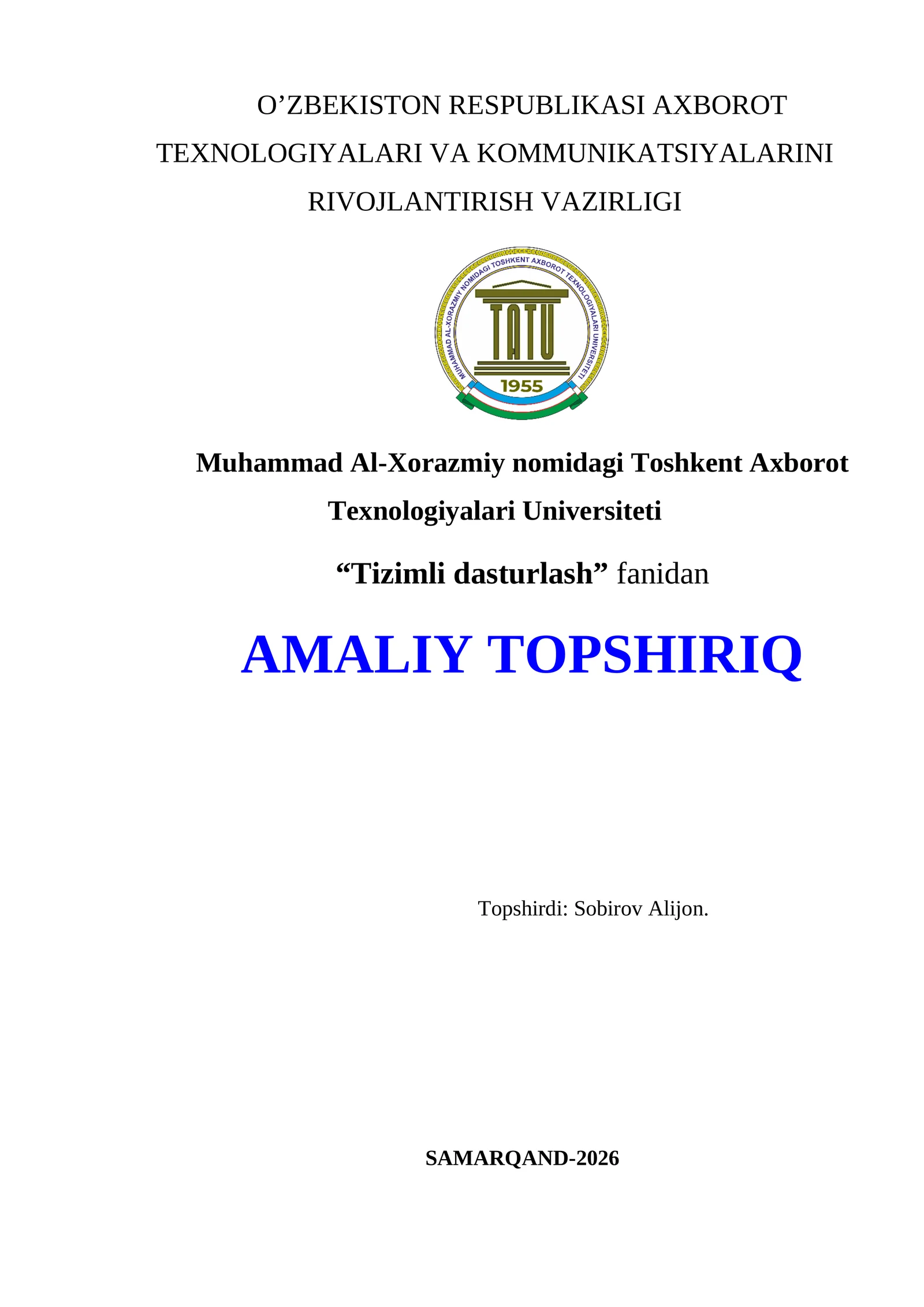 AMALIY TOPSHIRIQ - Producer–Consumer modeli (Buffer orqali sinxronizatsiya)