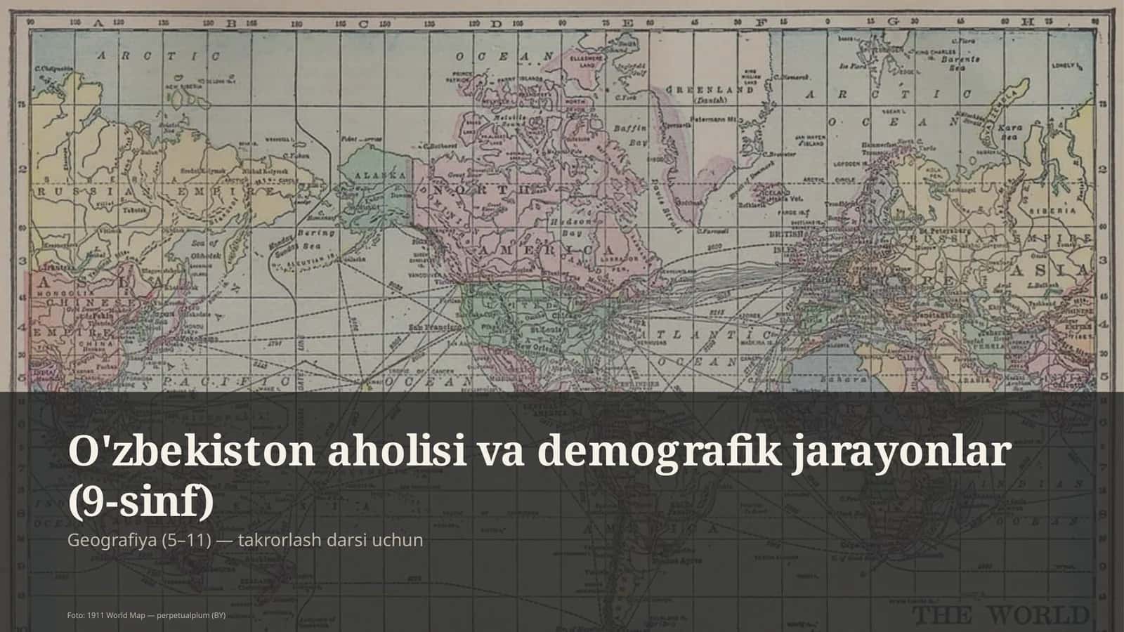 O'zbekiston aholisi va demografik jarayonlar (9-sinf)