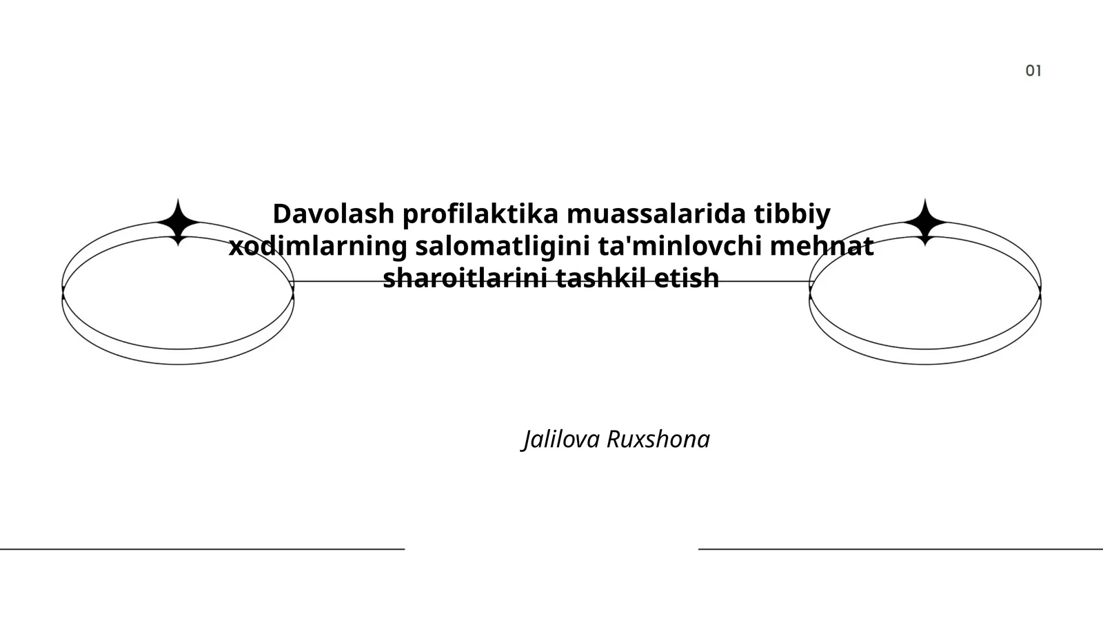 Davolash profilaktika muassalarida tibbiy xodimlarning salomatligini ta'minlovchi mehnat sharoitlarini tashkil etish