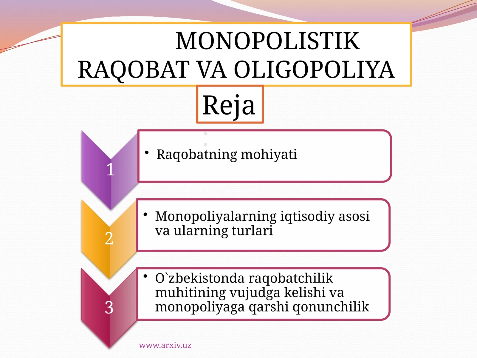 MONOPOLISTIK RAQOBAT VA OLIGOPOLIYA