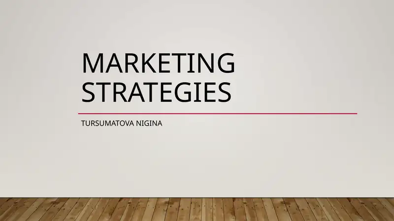 Marketing strategies