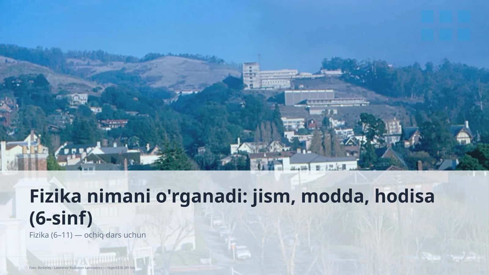 Fizika nimani o'rganadi: jism, modda, hodisa (6-sinf)