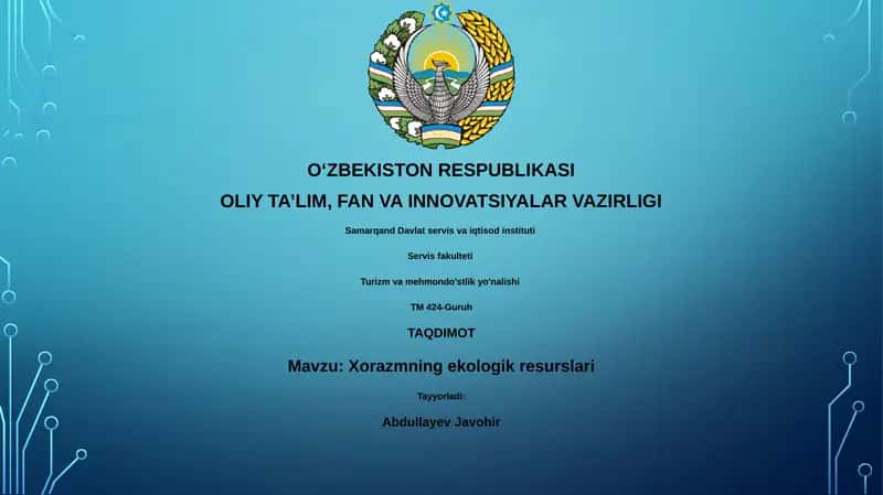 Xorazmning ekologik resurslari