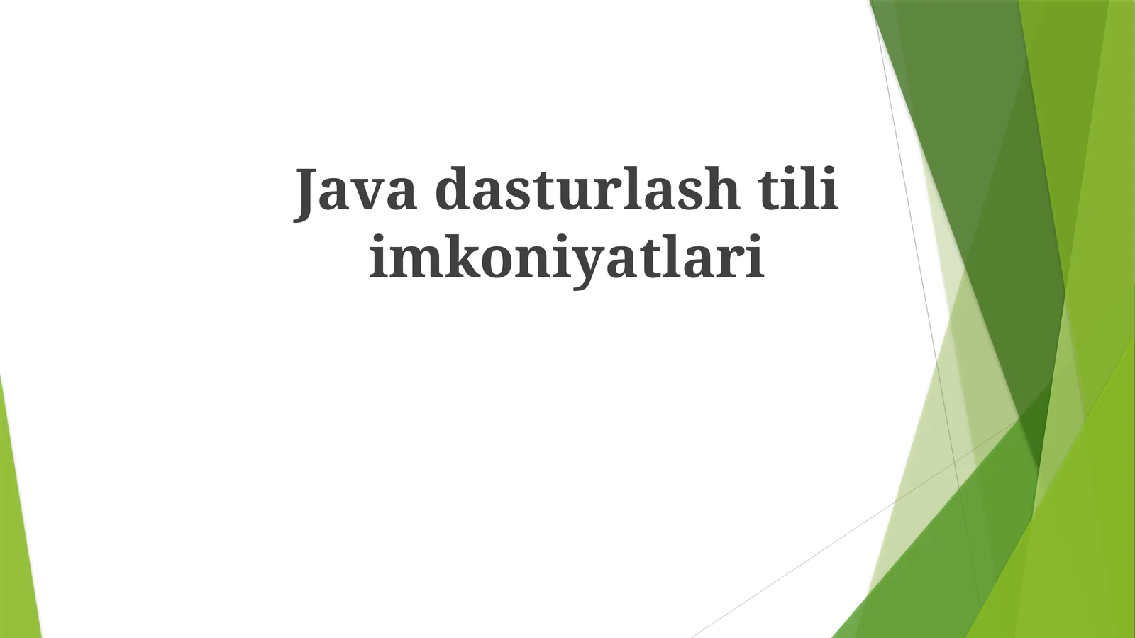 Javadasturlashtiliimkoniyatlari