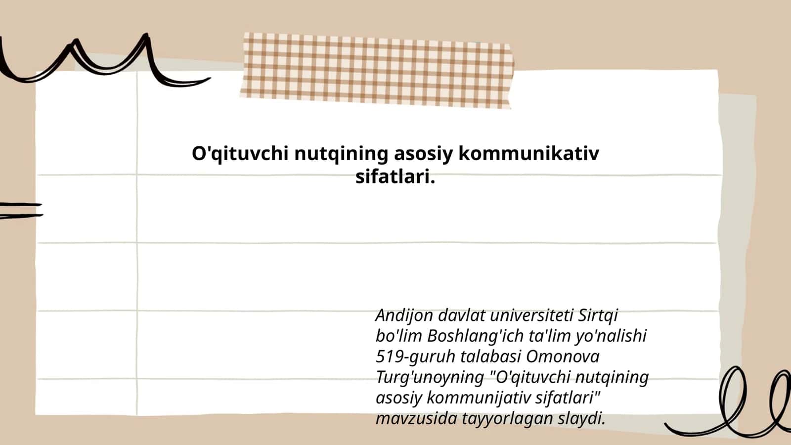 O'qituvchi nutqining asosiy kommunikativ sifatlari