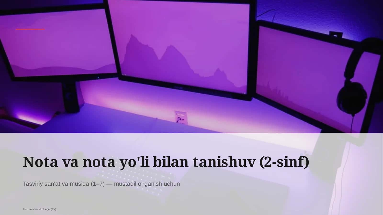 Nota va nota yo'li bilan tanishuv (2-sinf)
