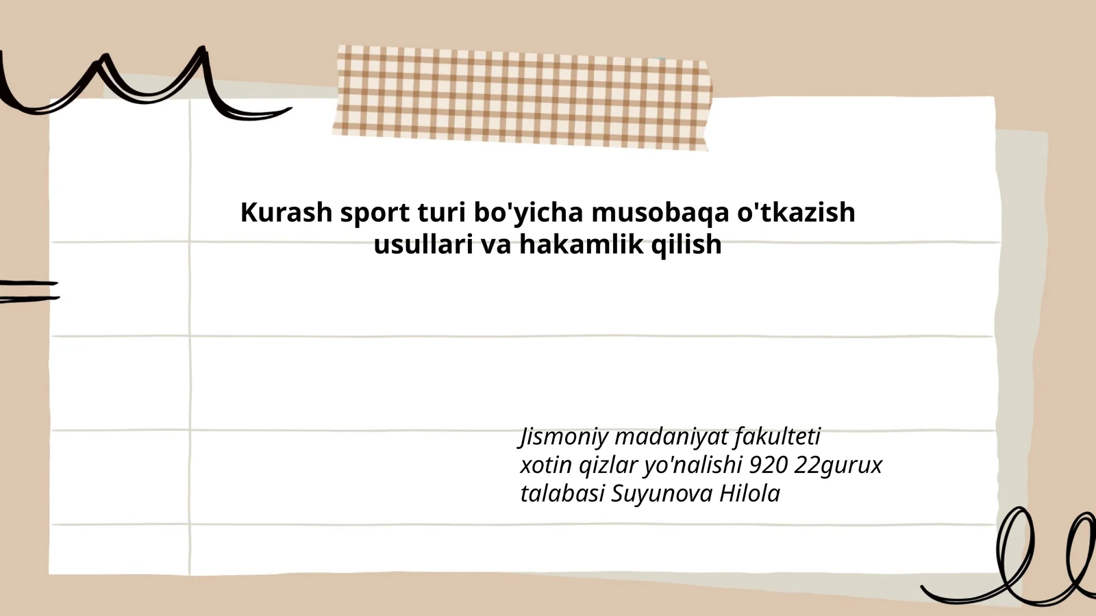 Kurash sport turi bo'yicha musobaqa o'tkazish usullari va hakamlik qilish