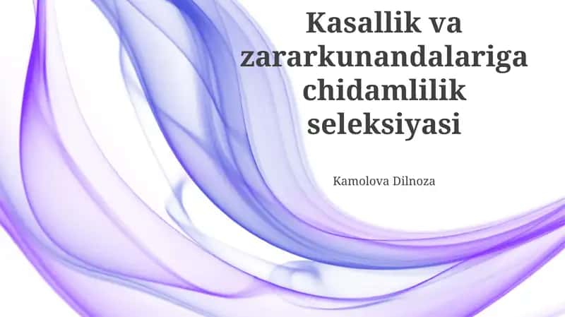 Kasallik va zararkunandalariga chidamlilik seleksiyasi