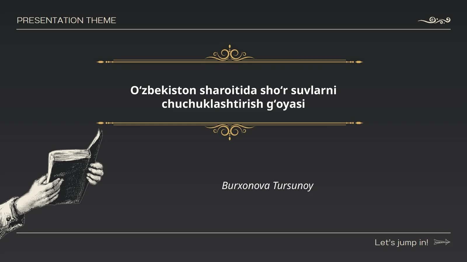 Oʻzbekiston sharoitida shoʻr suvlarni chuchuklashtirish gʻoyasi