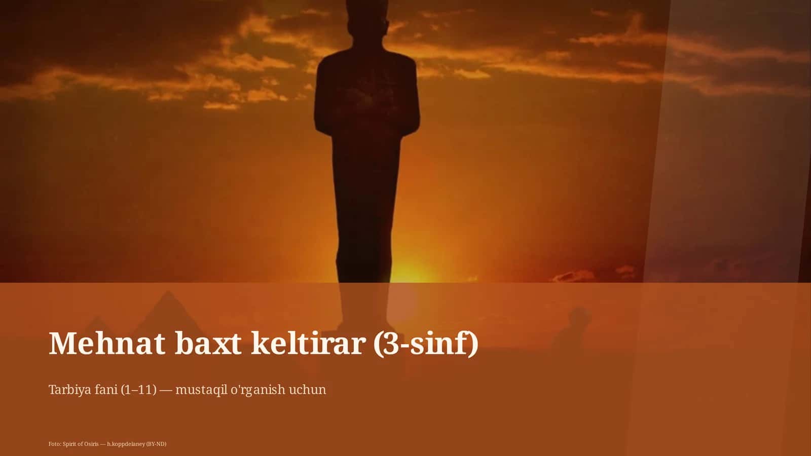 Mehnat baxt keltirar (3-sinf)