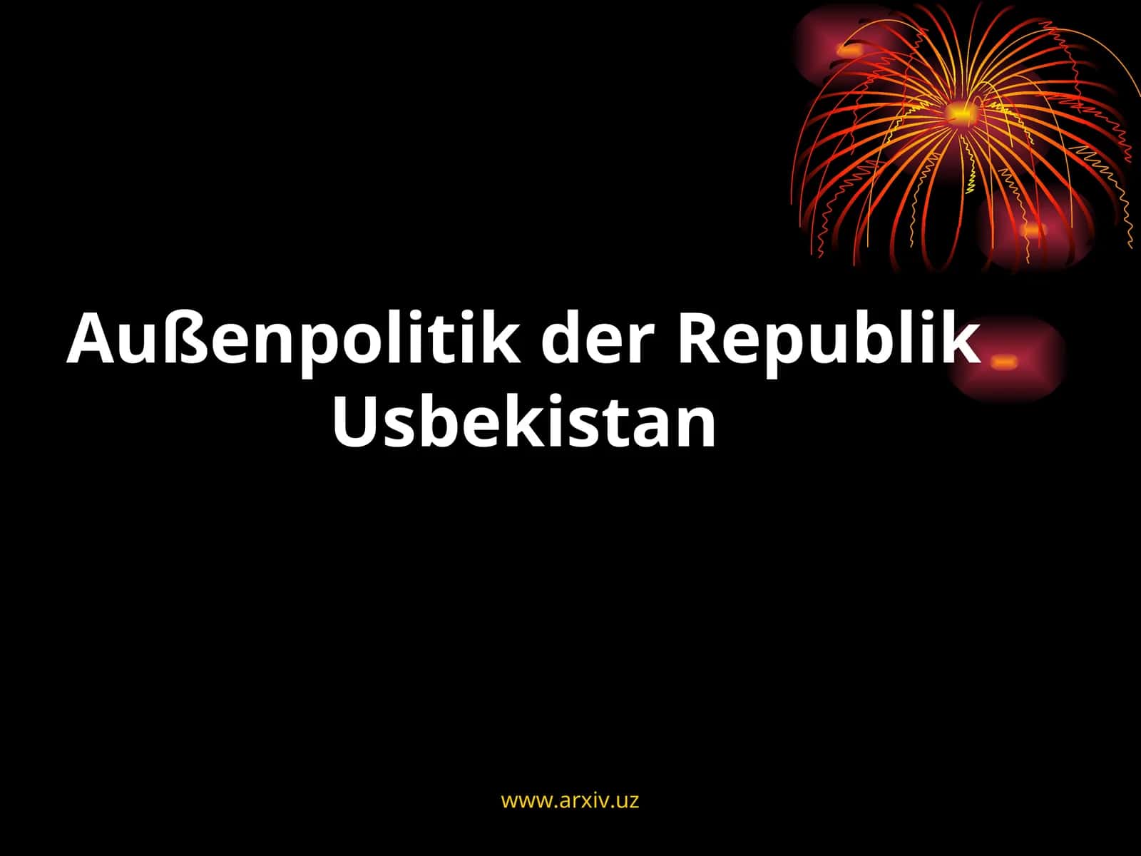 Außenpolitik der Republik Usbekistan