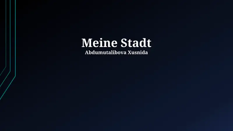 Meine Stadt
