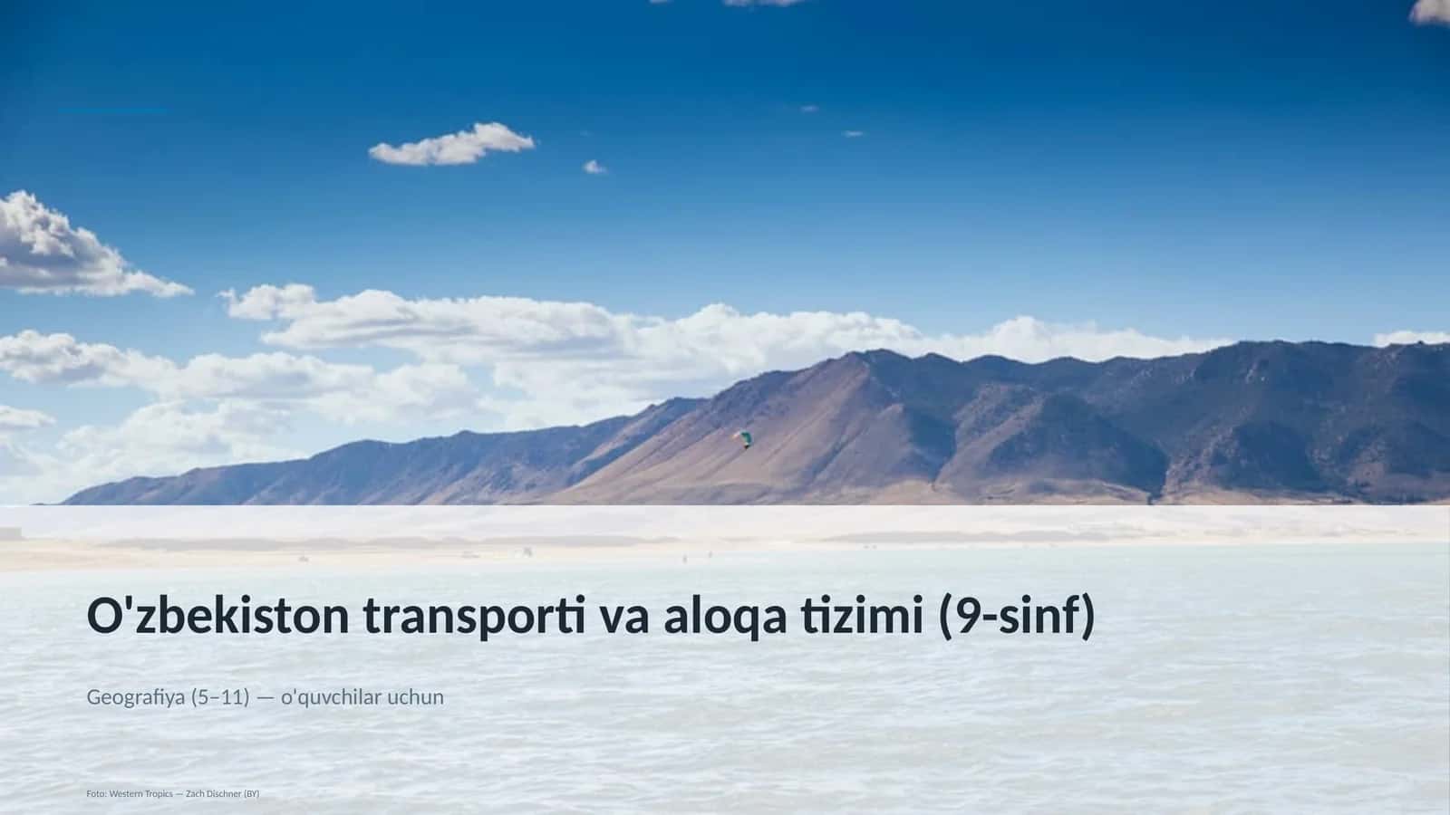 O'zbekiston transporti va aloqa tizimi (9-sinf)