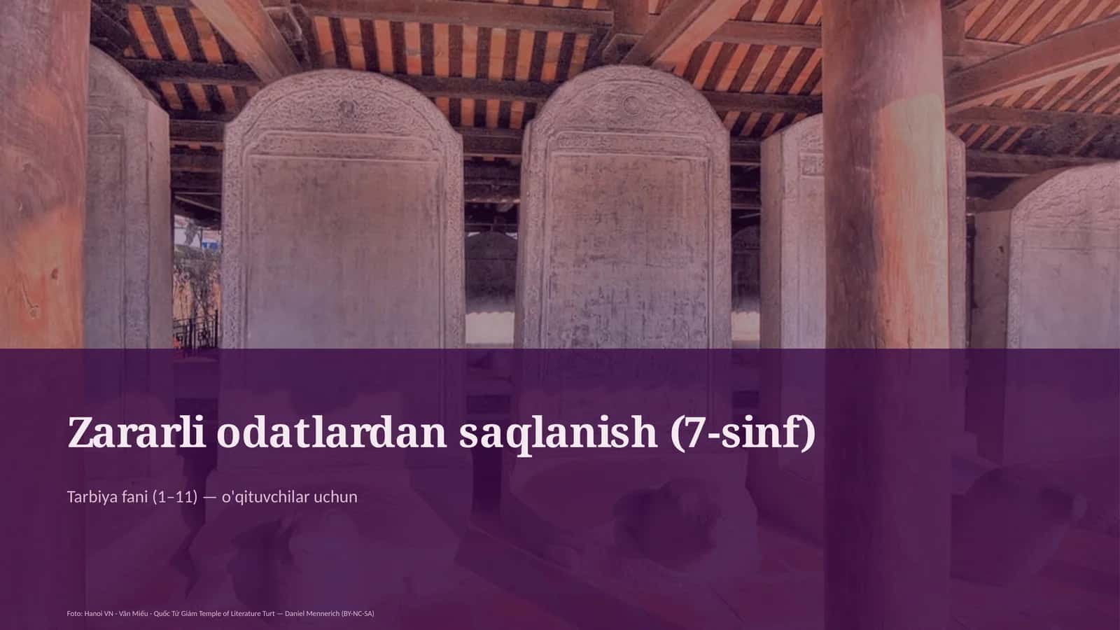 Zararli odatlardan saqlanish (7-sinf)