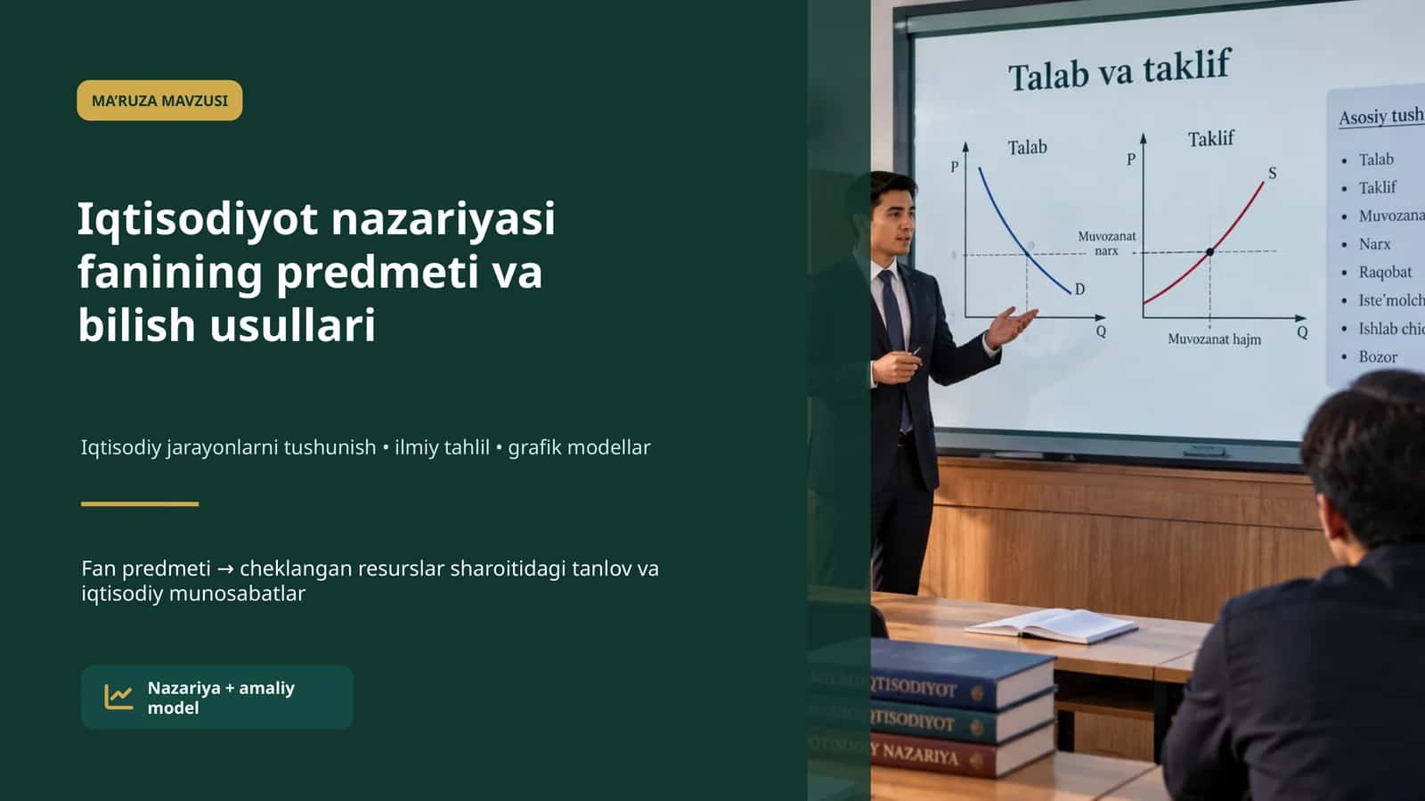 Iqtisodiyot nazariyasi fanining predmeti