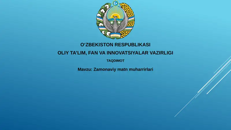 Zamonaviymatnmuharrirlari