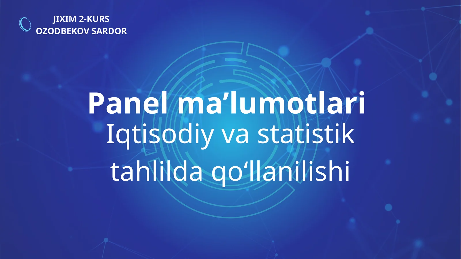 Panel ma’lumotlari