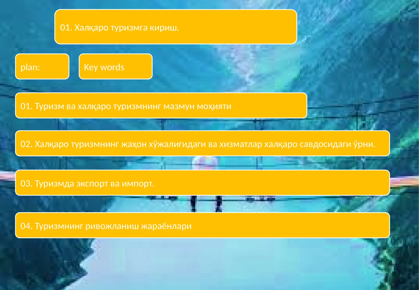 Халқаро туризмга кириш