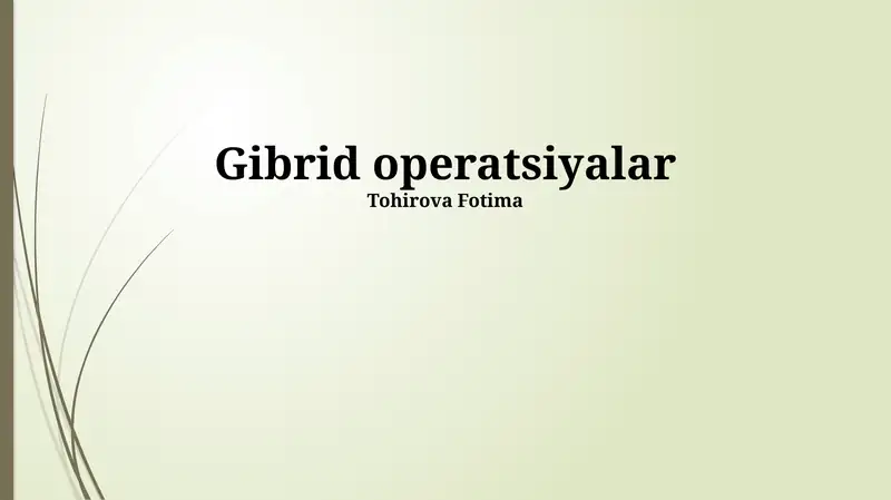 Gibrid operatsiyalar