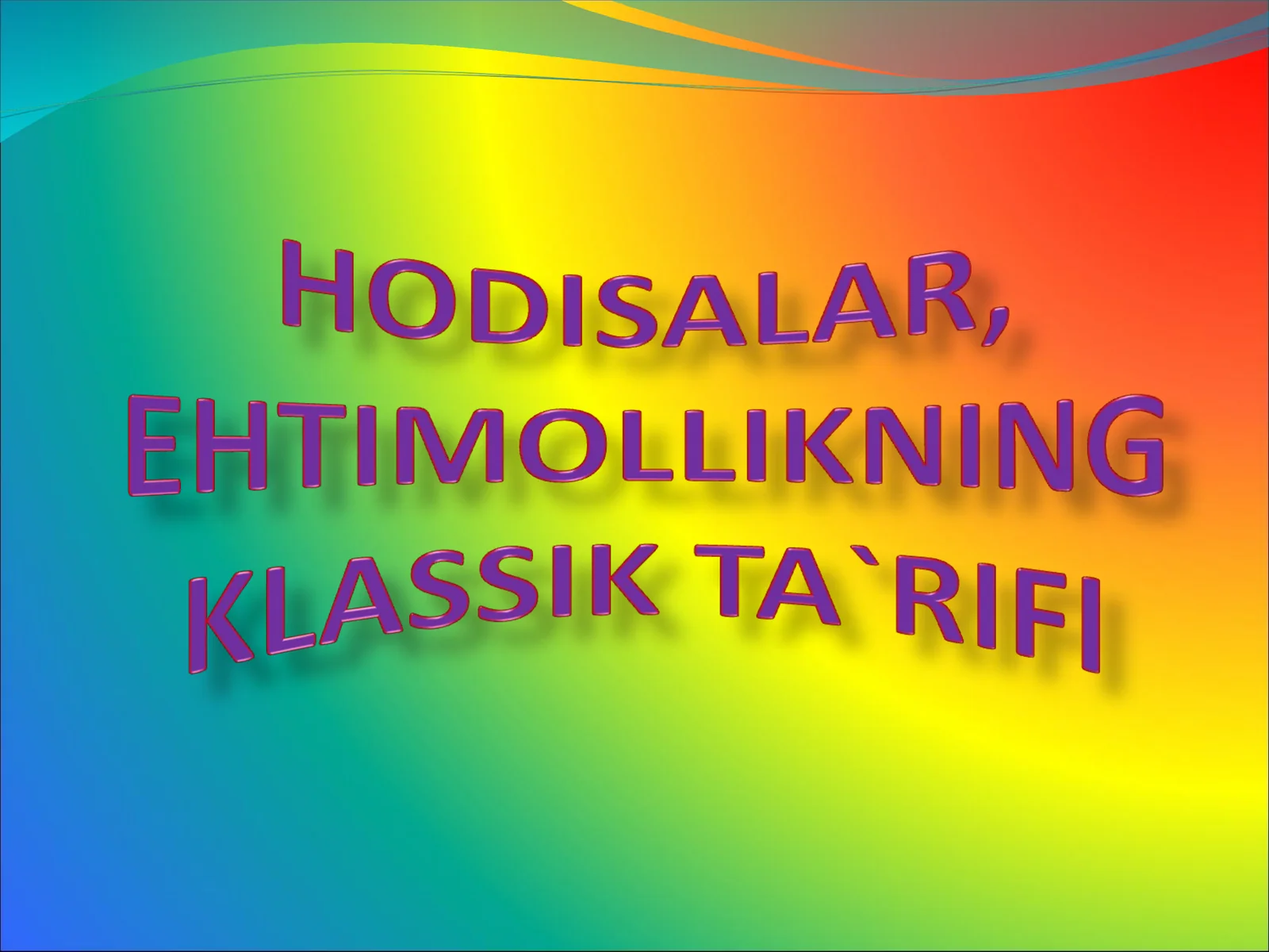 Ehtimollar nazariyasi
