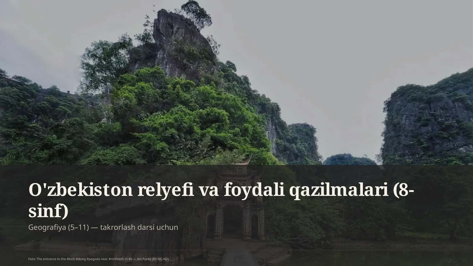 O'zbekiston relyefi va foydali qazilmalari (8-sinf)