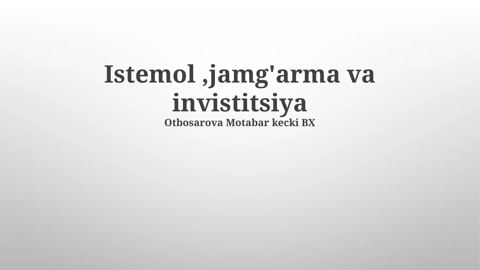 Otbosarova Motabar kecki BX