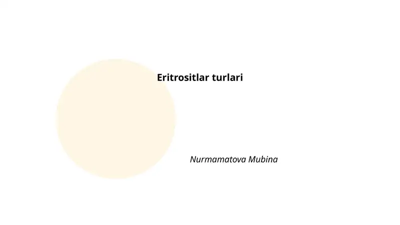 Eritrositlar turlari