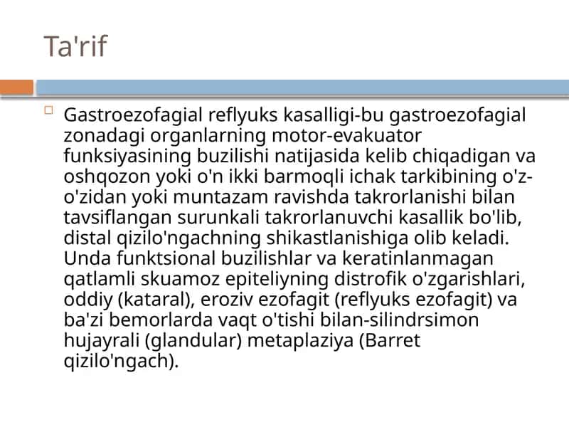 Gastroezofagial refluks kasalligi