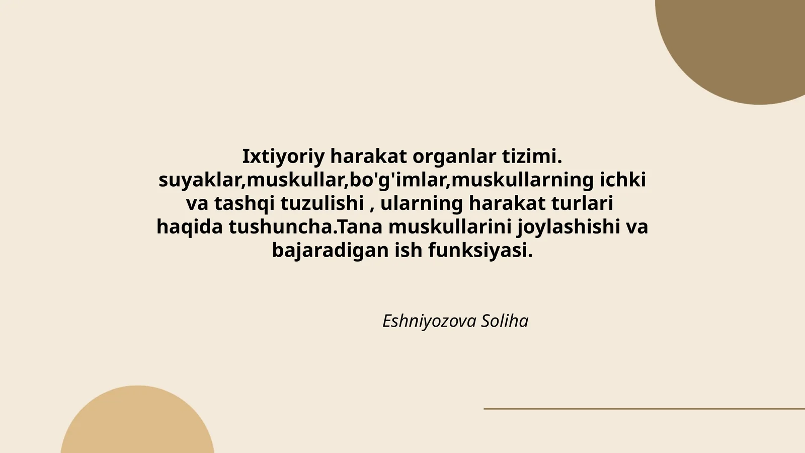 Ixtiyoriy harakat organlar tizimi