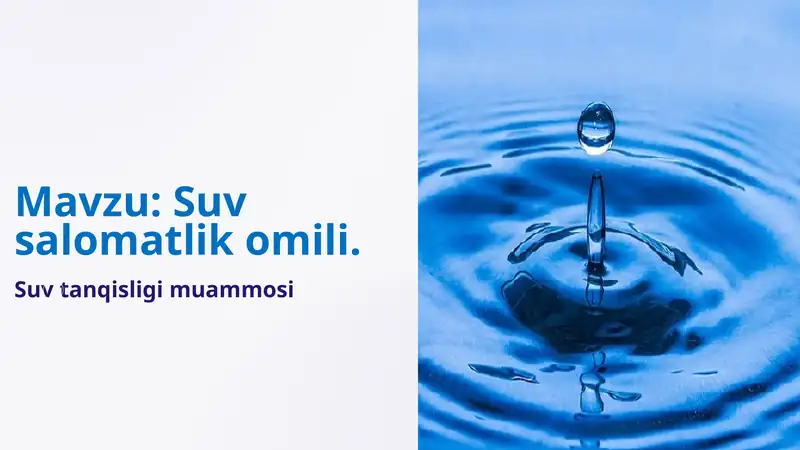 Suv salomatlik omili.