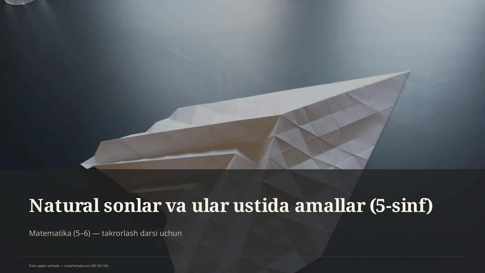Natural sonlar va ular ustida amallar (5-sinf)