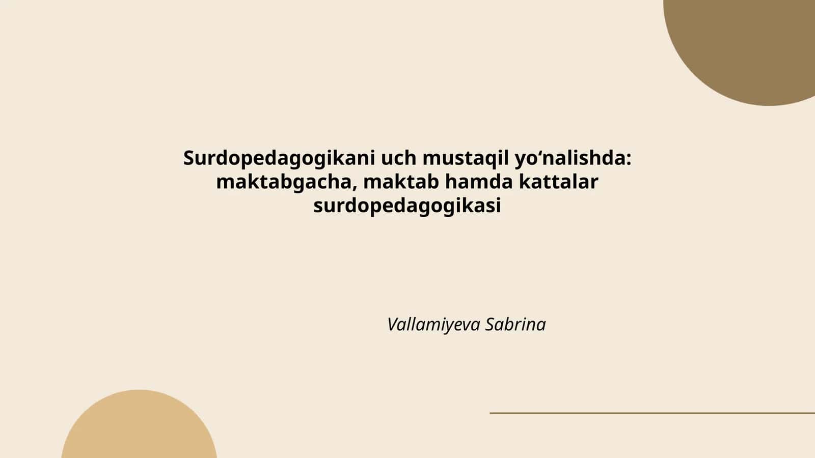 Surdopedagogikani uch mustaqil yo‘nalishda: maktabgacha, maktab hamda kattalar surdopedagogikasi
