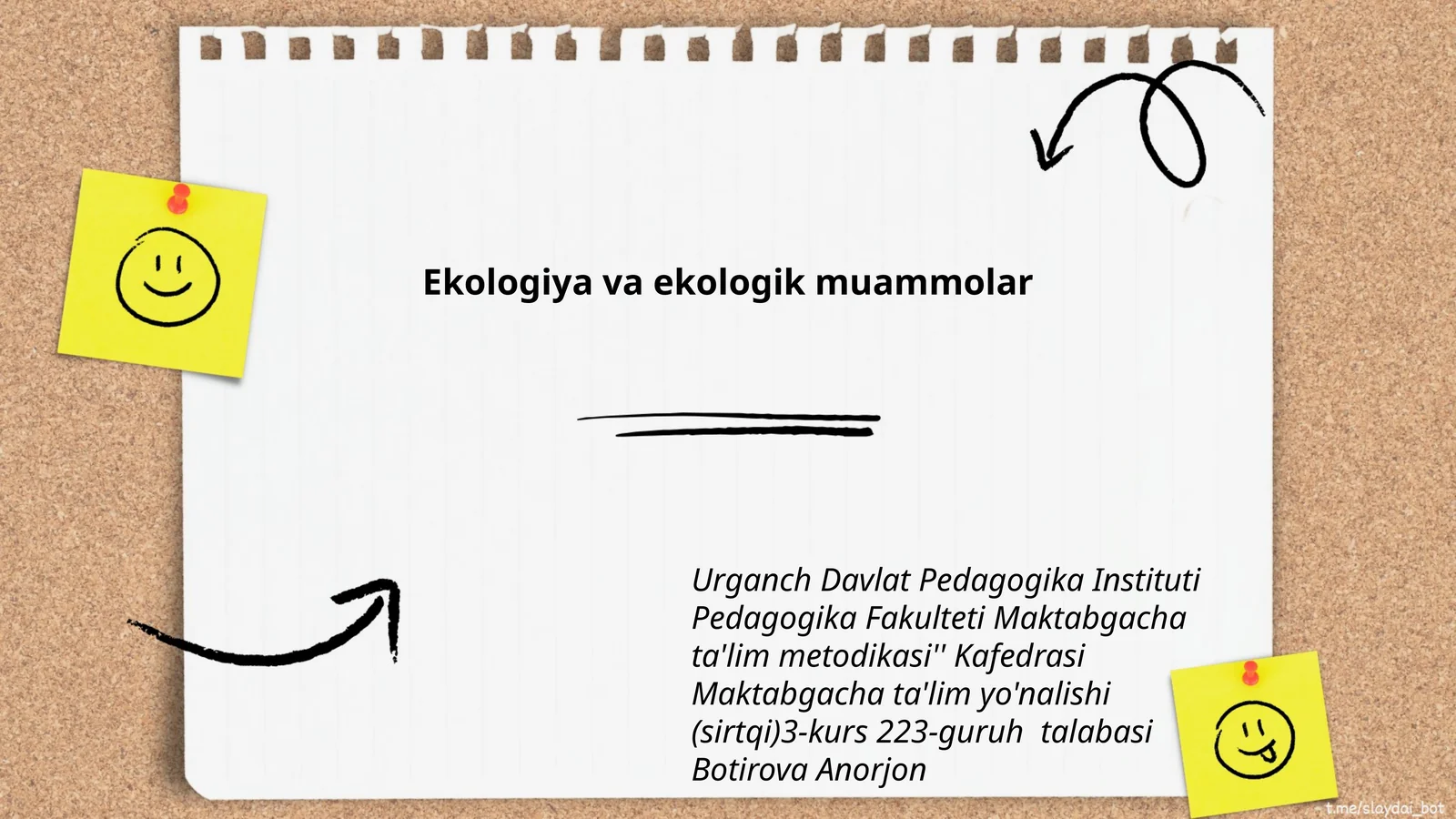Ekologiya va ekologik muammolar