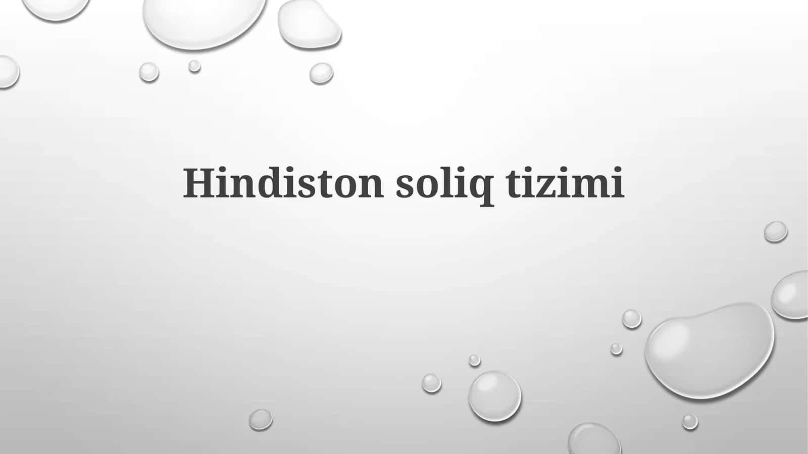 Hindistonsoliqtizimi