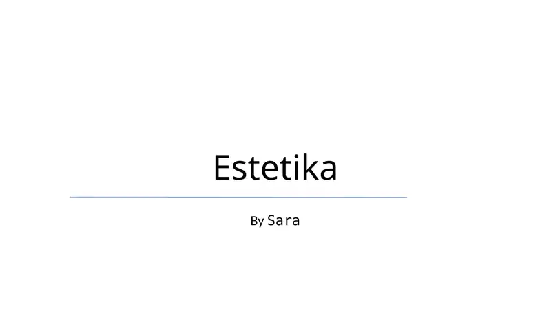 Estetika