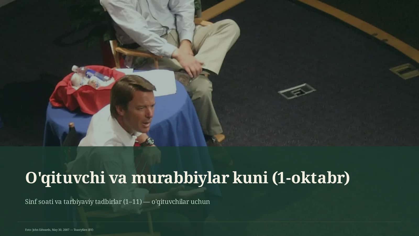 O'qituvchi va murabbiylar kuni (1-oktabr)