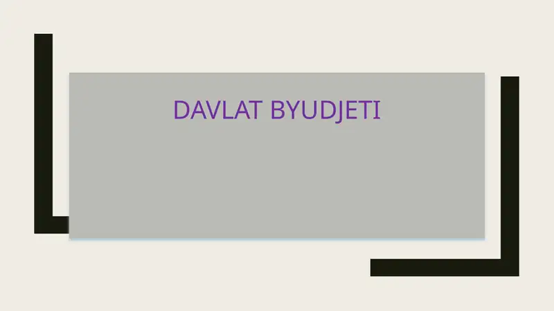 Davlat Byudjeti