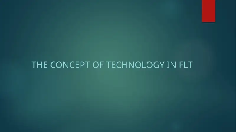 The concept of technology in FLT